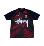 AC Milan X Stüssy Black and Red Football Jersey