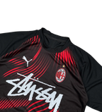 AC Milan X Stüssy Black and Red Football Jersey