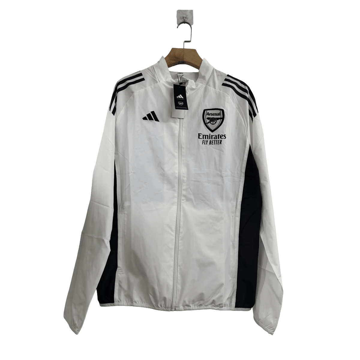 Arsenal White and Black Football Jacket