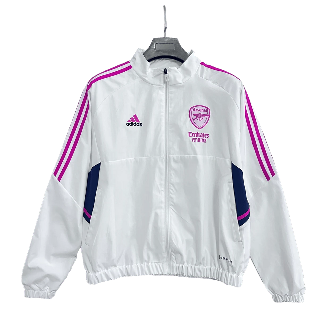 Arsenal White and Pink Football Jacket