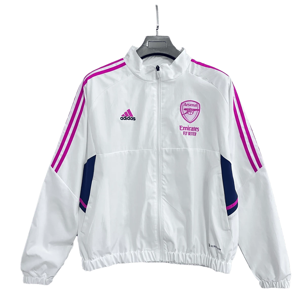Arsenal White and Pink Football Jacket