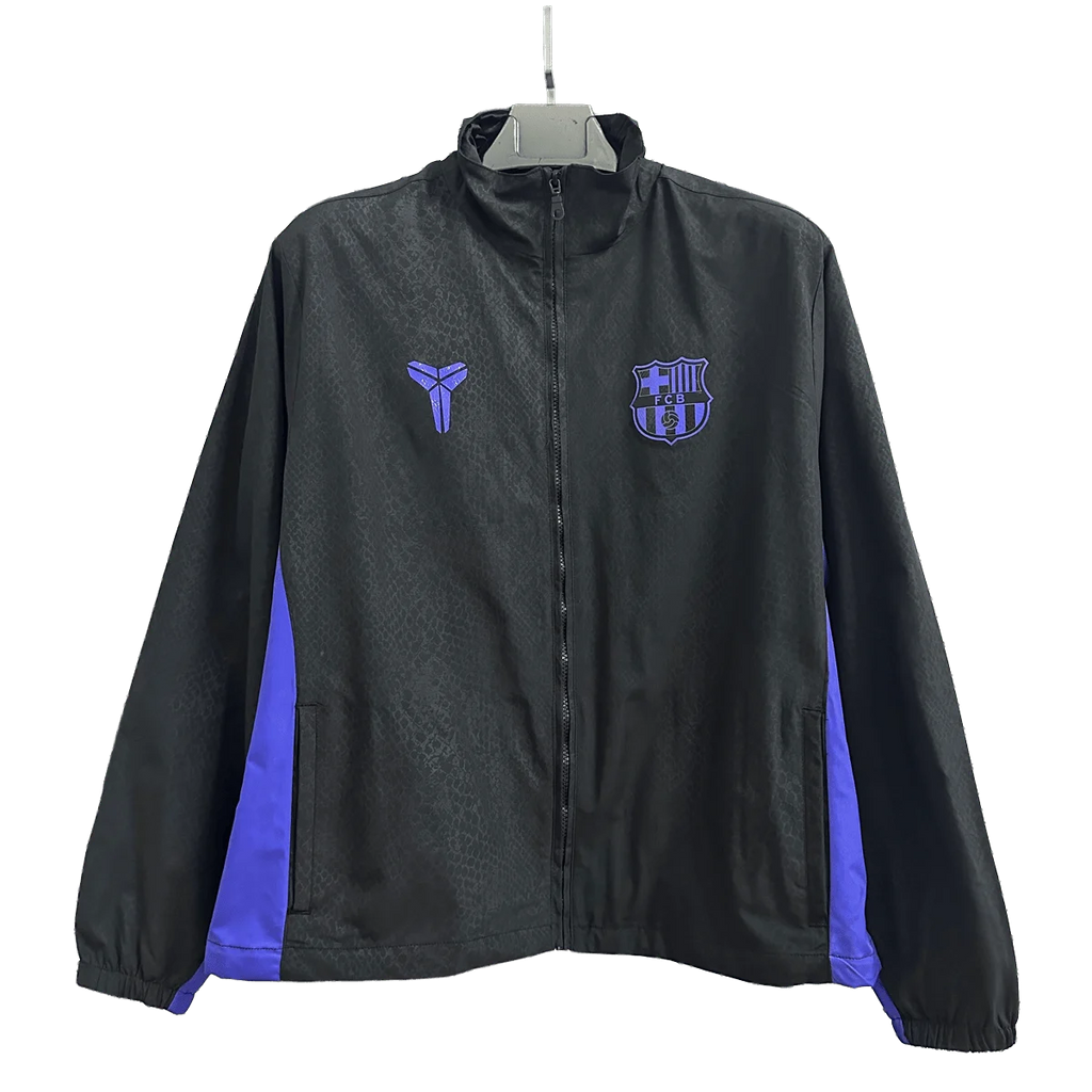 Barcelona Black and Blue Jacket