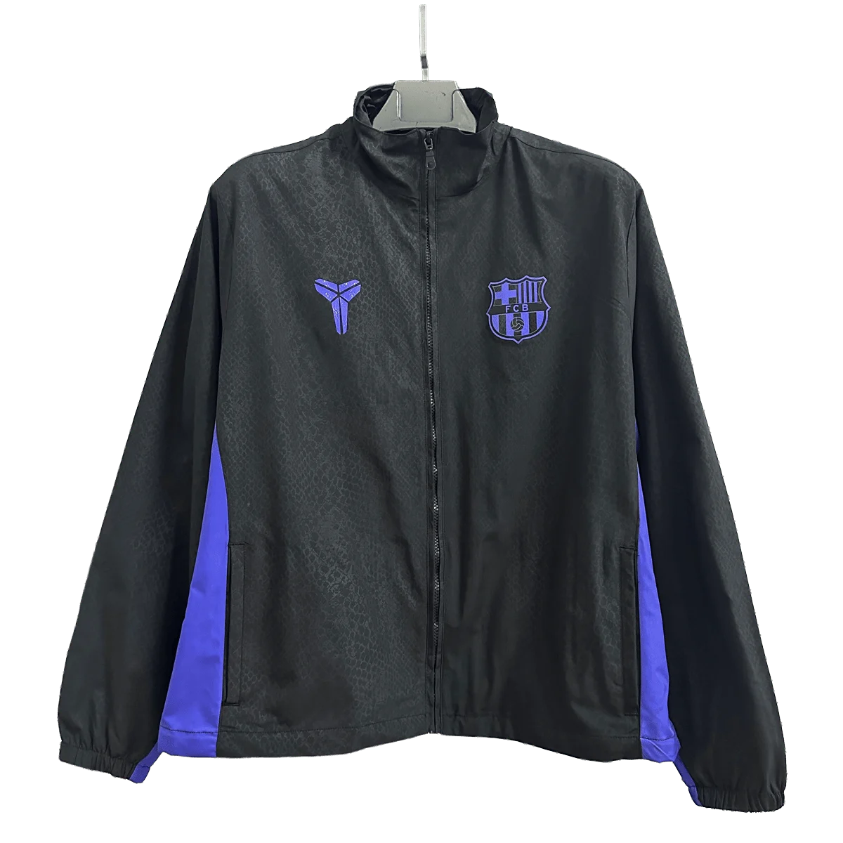 Barcelona Black and Blue Jacket
