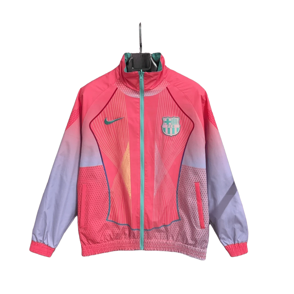 Barcelona Pink and Blue Football Reversible Jacket
