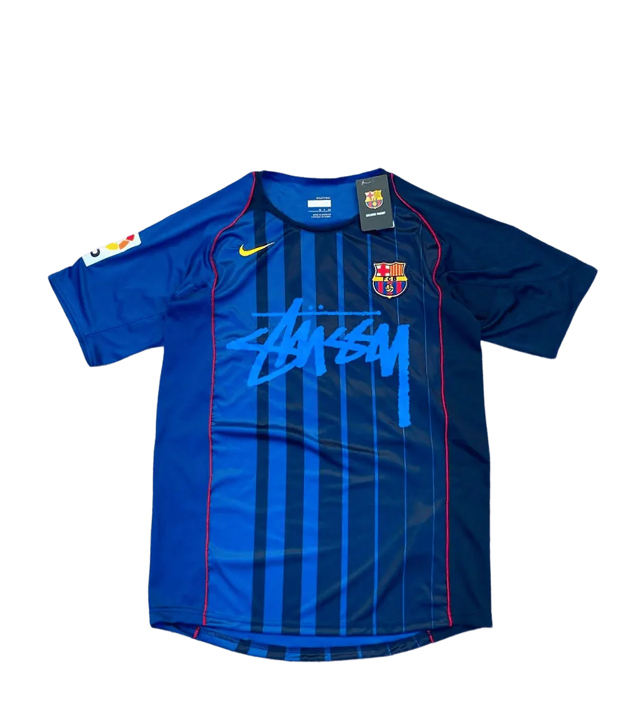 Barcelona X Stüssy Blue Football Jersey