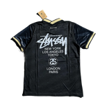 Brazil X Stüssy Black and Gold Football Jersey