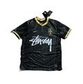 Brazil X Stüssy Black and Gold Football Jersey