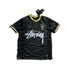 Brazil X Stüssy Black and Gold Football Jersey