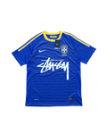 Brazil X Stüssy Blue and Yellow Football Jersey