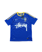 Brazil X Stüssy Blue and Yellow Football Jersey