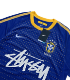 Brazil X Stüssy Blue and Yellow Football Jersey