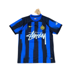 Inter Milan X Stüssy Blue and Black Football Jersey