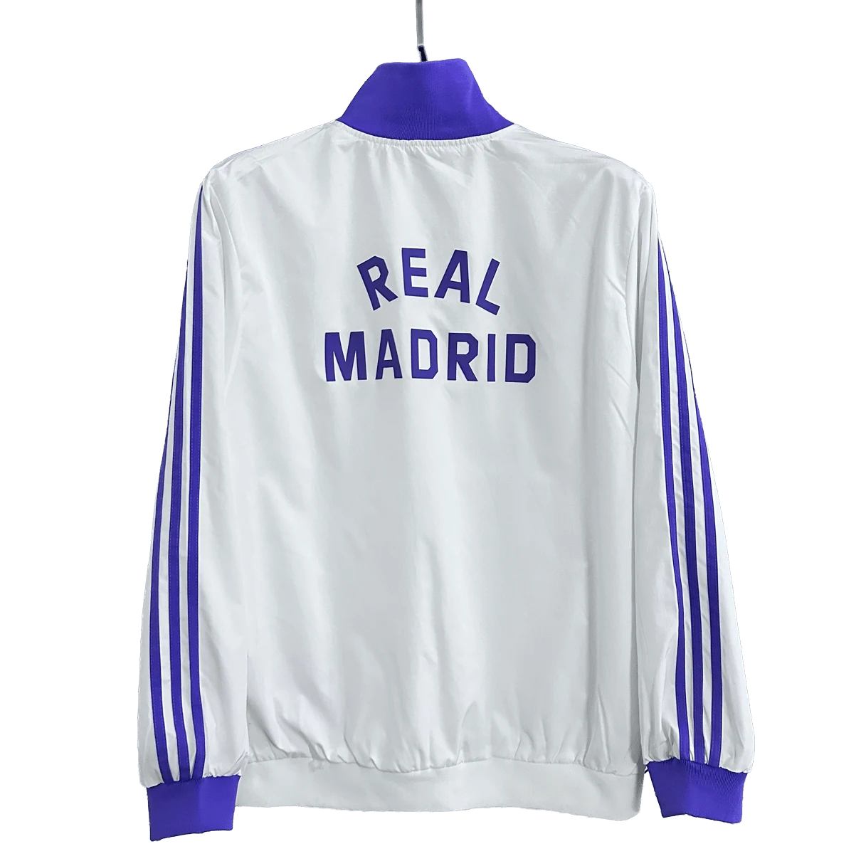 Real Madrid White and Blue Football Jacket